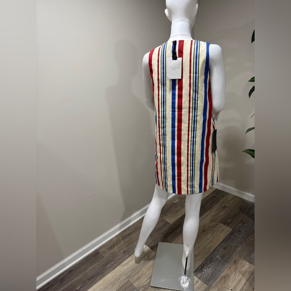 NWT Pomander Place Stripe Kira Dress M 100% Cotton Patriotic Style - Picture 7 of 11